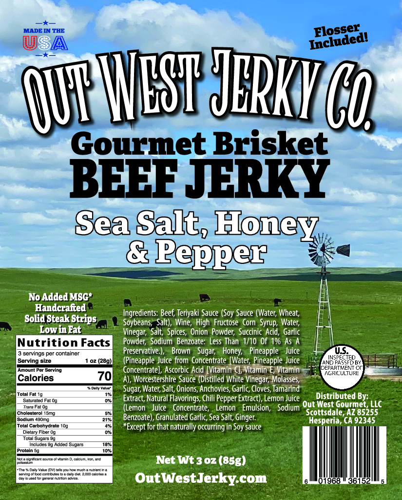 Sea Salt Honey & Pepper Beef Jerky