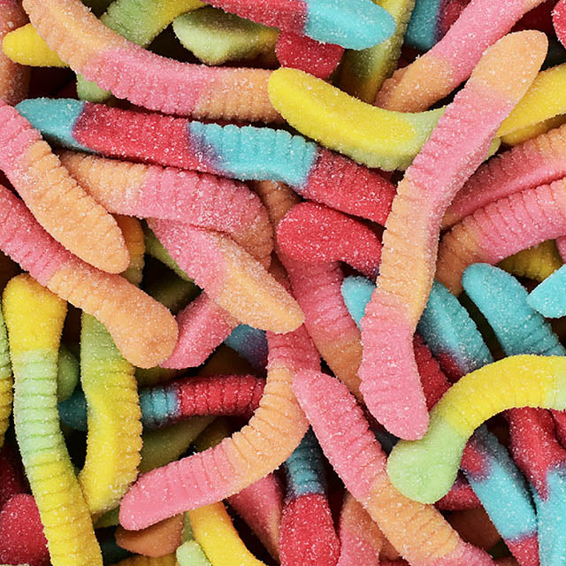 Gummy Sour Neon Worms